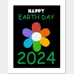 happy earth day 2024 gift april 22 Cute  Lover Rainbow Posters and Art